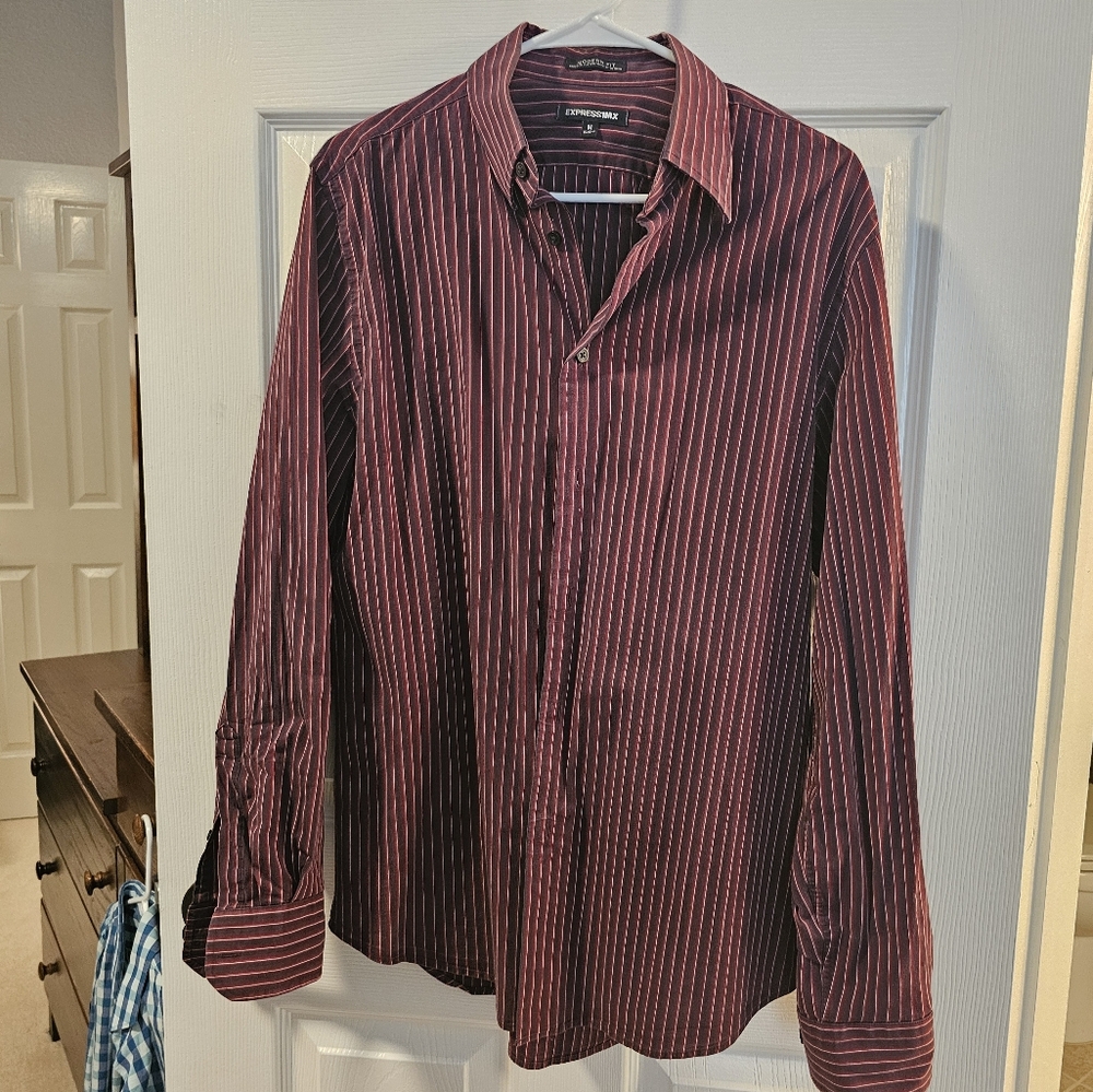 Men's Express 1MX Dress Shirt, Medium 15-15 1/2